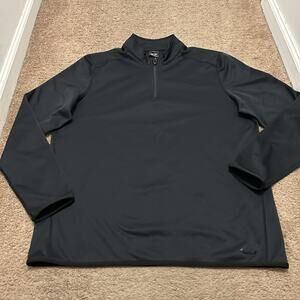 Oakley Mens Quarter Zip XL Black Pullover Regular Fit Raised Logo Golf
